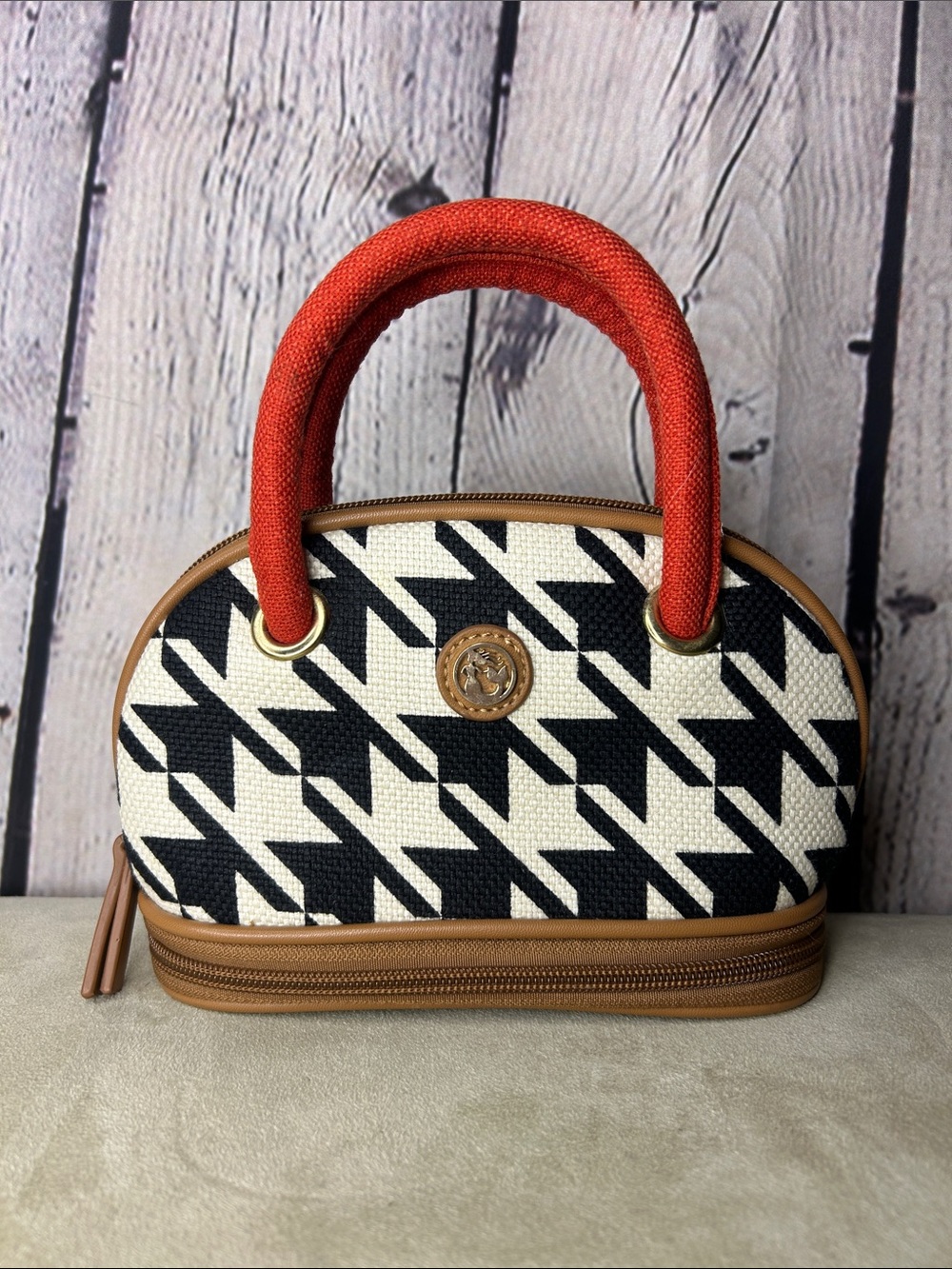 Spartina 449 small satchel cosmetic case. Daufuski island linen
